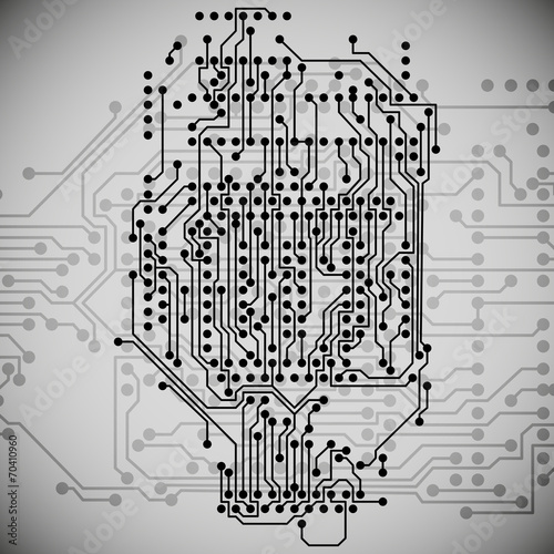 Microchip background, electronics circuit, EPS10 vector