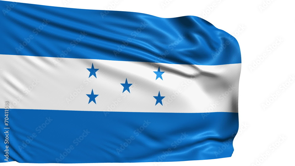 flag of Honduras with fabric structure; looping