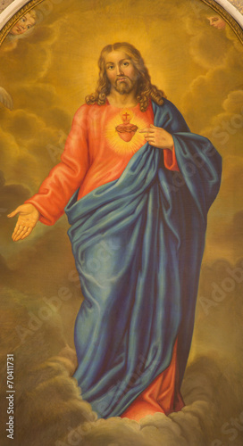 Padua - heart of Jesus Christ paint in Saint Benedic church photo