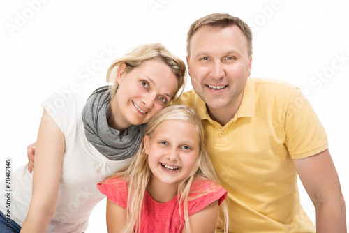 Happy Young Family Together With Kid