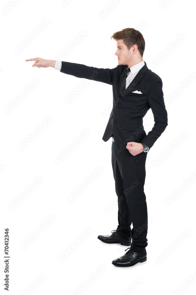 Angry Businessman Pointing Angry Businessman Pointing