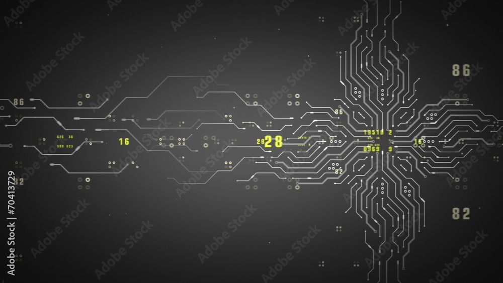 Computer Circuits Grey Tracking