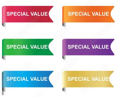 Special value, tag, label, badge, horizontal