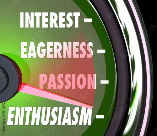фотографія Enthusiasm Gauge Level Interest Eagerness Passion Speedometer