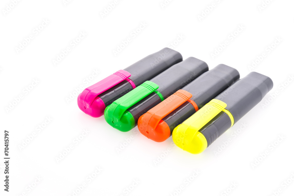 highlighter pen isolated on white background highlighter pen isolated on white background