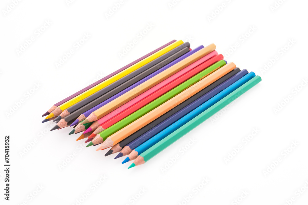 Colorful pencil isolated on white background Colorful pencil isolated on white background