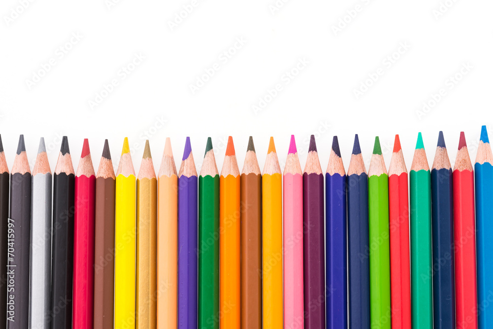 Colorful pencil isolated on white background Colorful pencil isolated on white background