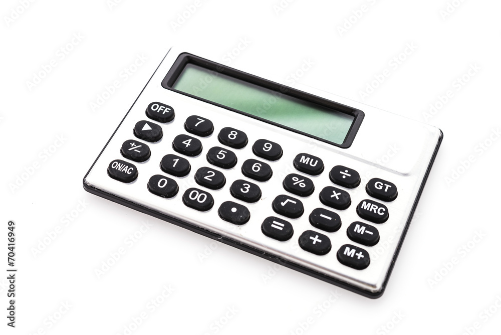 Calculator isolated on white background Calculator isolated on white background