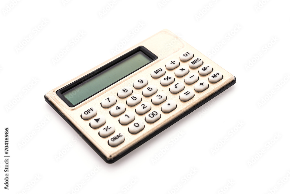Calculator isolated on white background Calculator isolated on white background