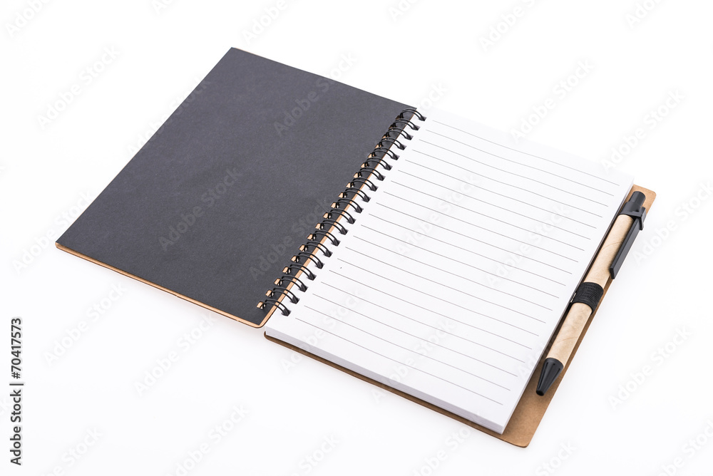 notebook isolated on white background