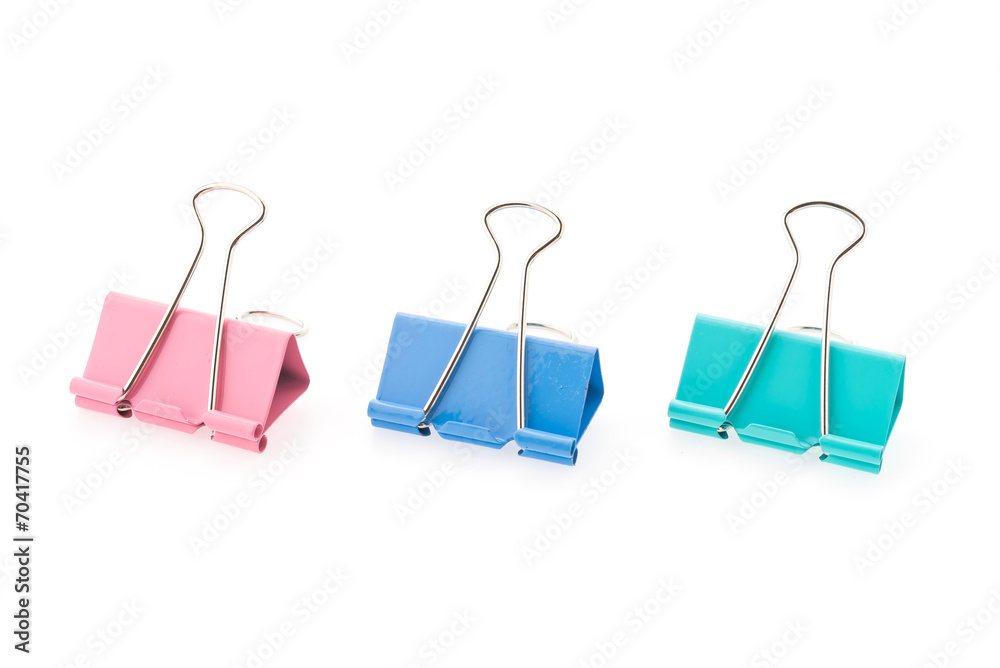 Paper clip isolated on white background