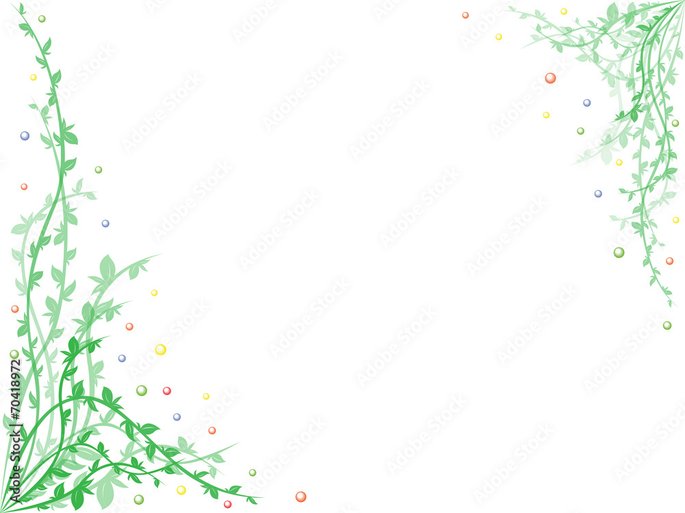 Postcard with floral elements Postcard with floral elements
