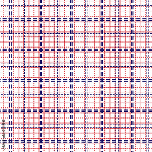 Seamless mesh pattern in blue and red