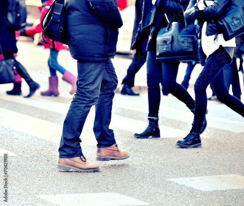 Pedestrians on zebra crossing