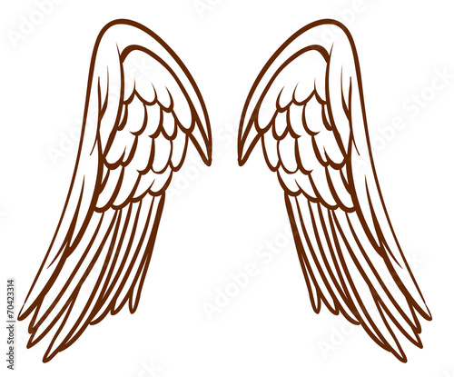 A simple sketch of an angel's wings
