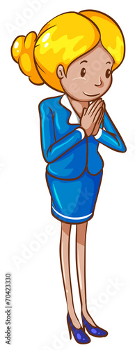 A simple sketch of an air hostess