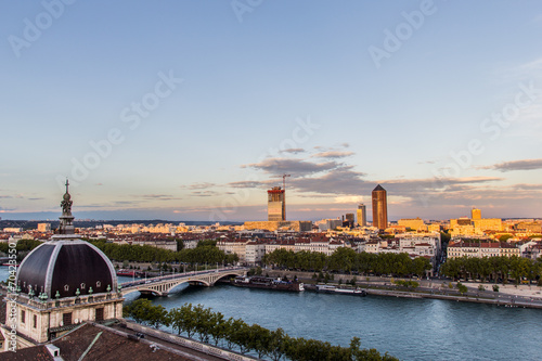 Vue de Lyon du haut de l'Hôtel Dieu photo