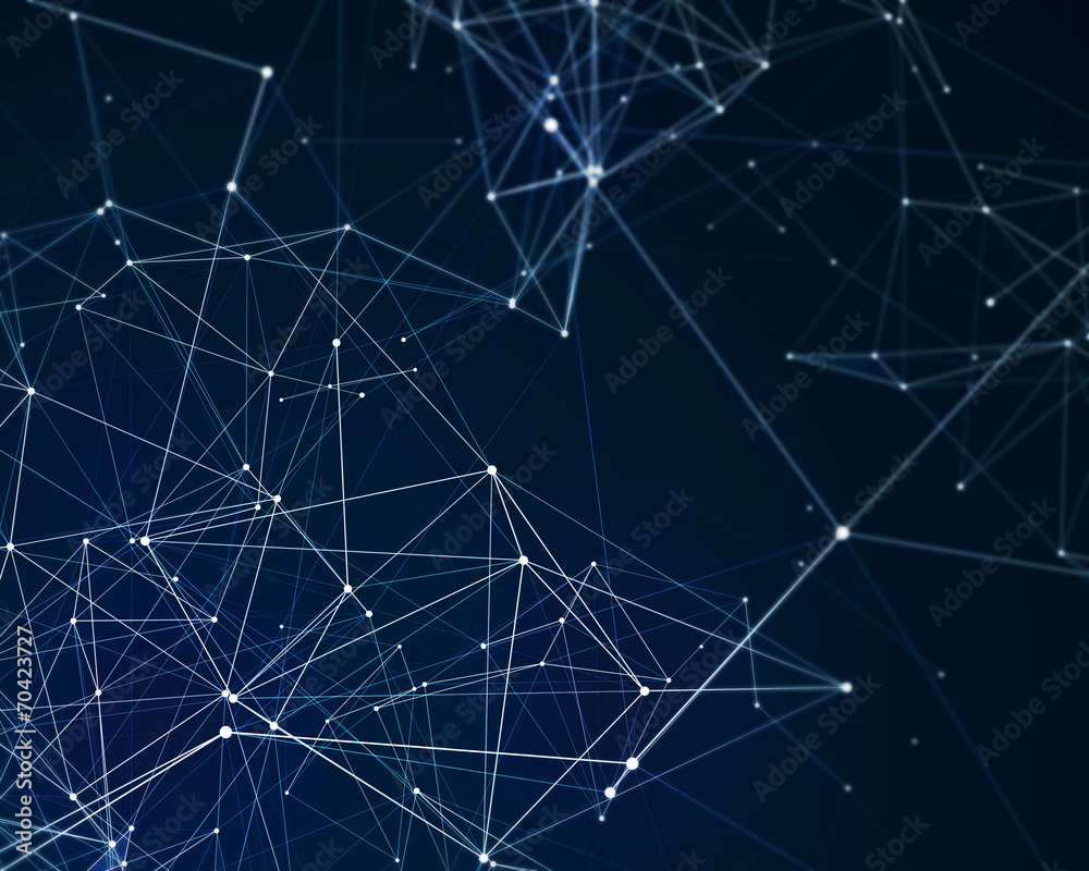 Digital background with cybernetic particles Digital background with cybernetic particles