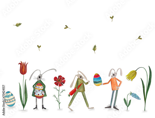 Happy Easter. Greeting card