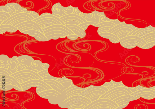 枠_赤_雲