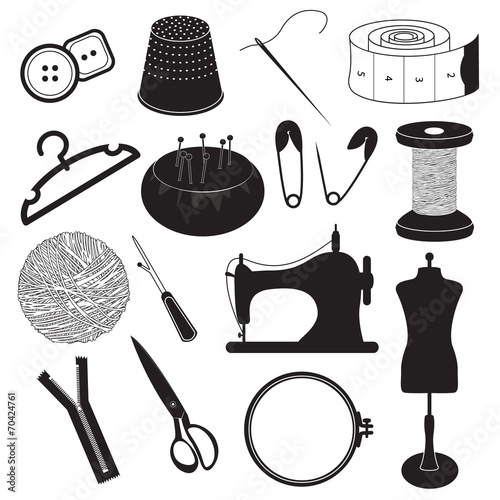 Sewing Tool Icons Collection