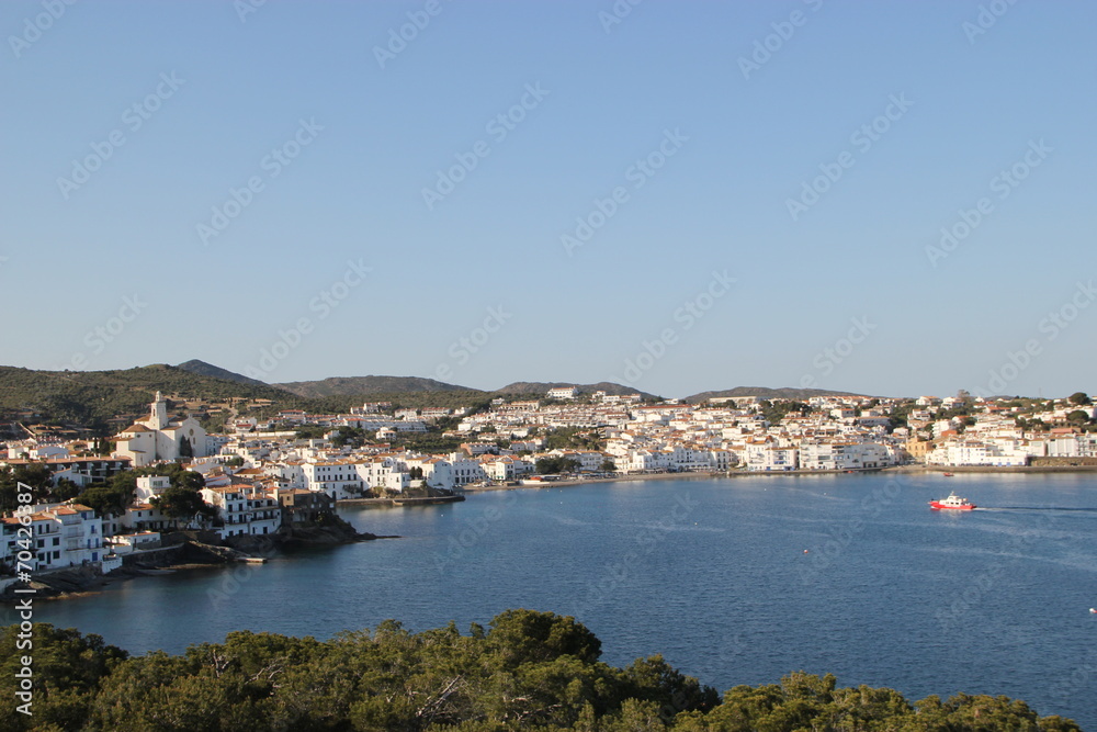 Port and town of Cadaqués in Spain