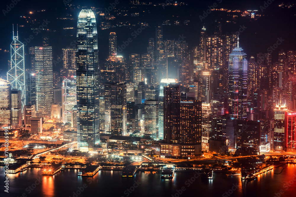 Fototapeta premium night in hong kong