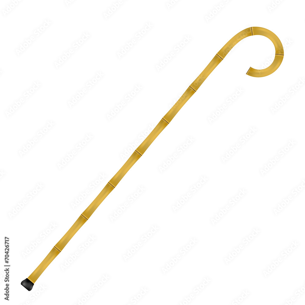 Stick of bamboo isolated on white background. Vector illustratio Stick of bamboo isolated on white background. Vector illustratio