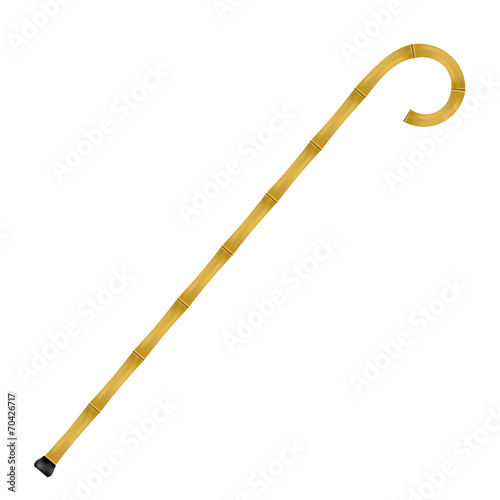 Stick of bamboo isolated on white background. Vector illustratio