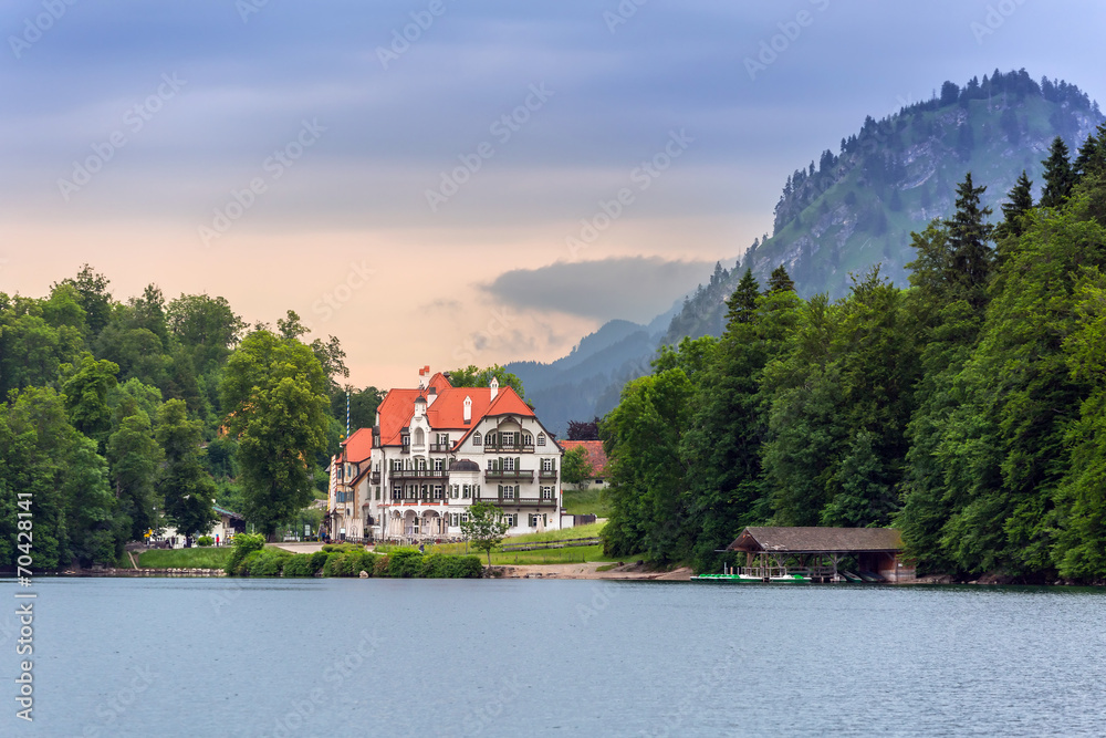 Fototapeta premium Hohenschwangau village in Bavarian Alps, Germany