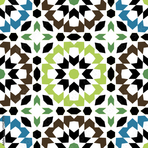 Ornamental round marocco seamless pattern.