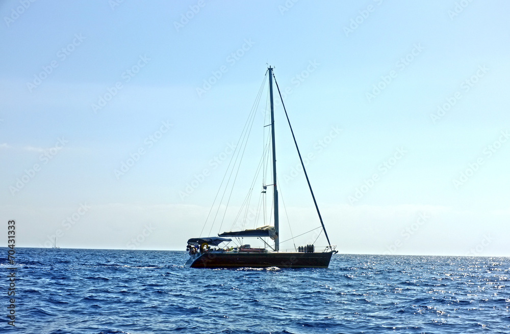 Sailing boat on the sea