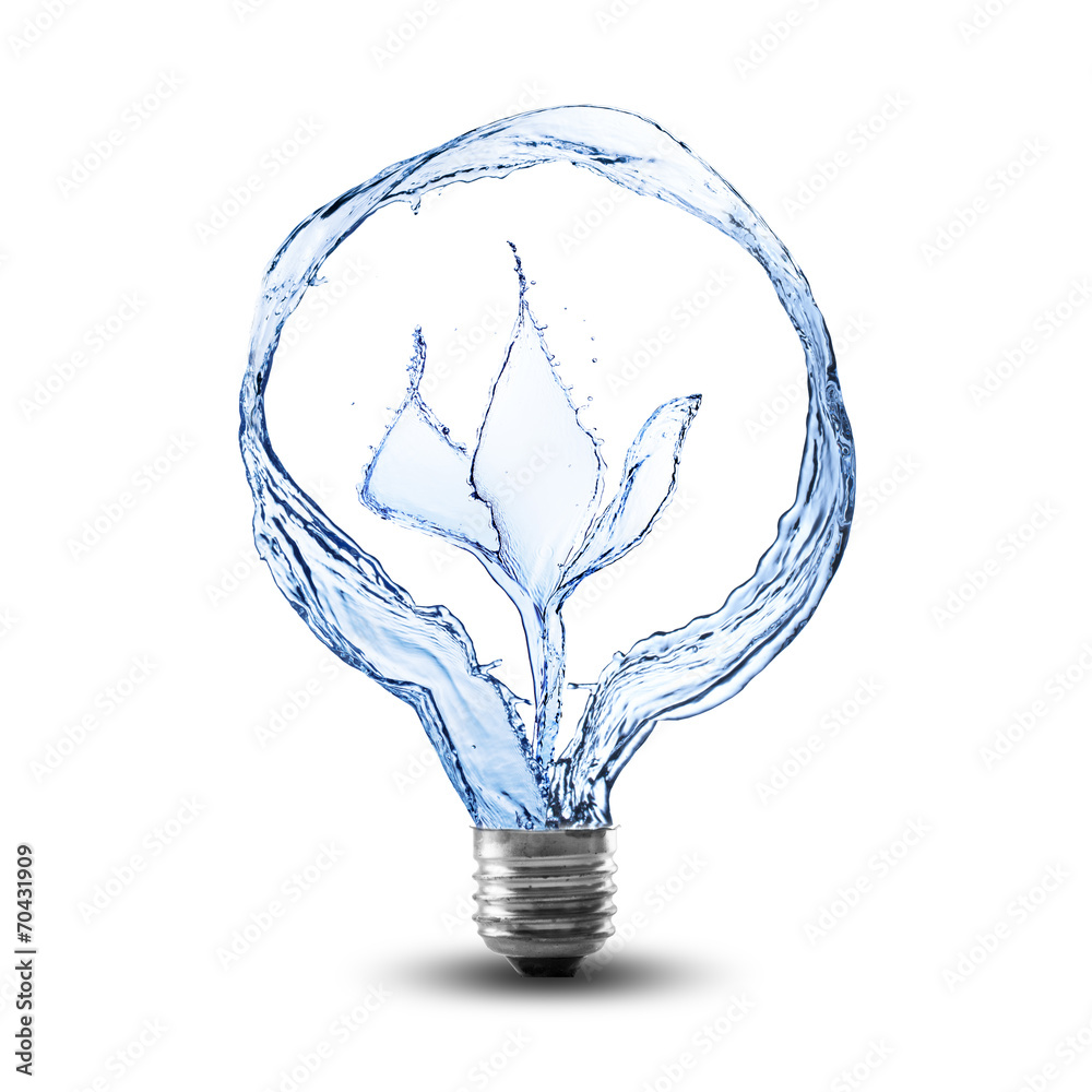 Light Bulb With Water Inside Stock Illustration | Adobe Stock