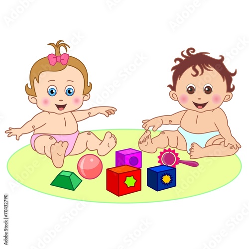 babies playing
