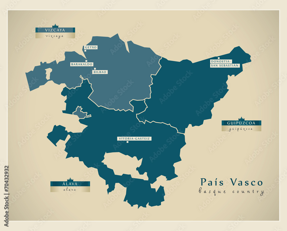 Modern map - País Vasco ES