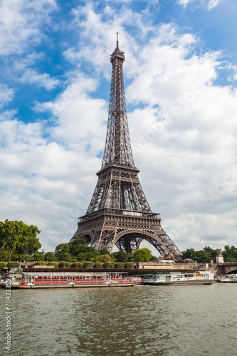 The Eiffel Tower and seine river in Paris, France