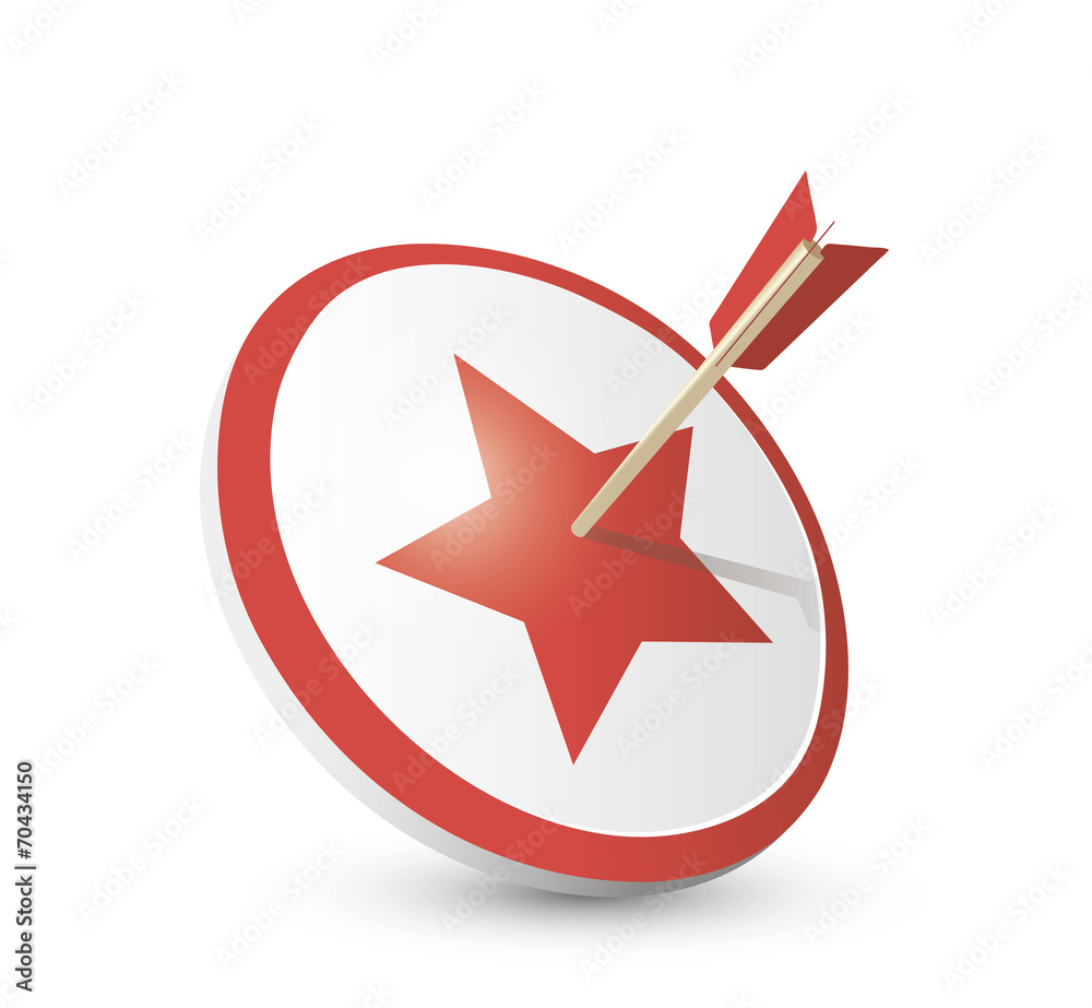 Target and star with arrow Target and star with arrow