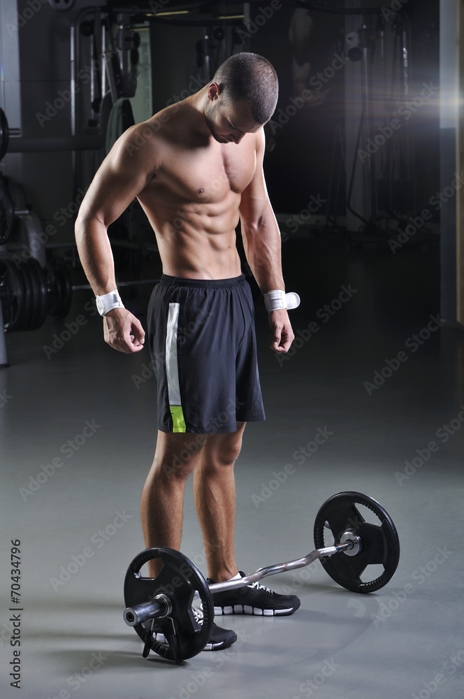 Handsome Muscular Male Model With Perfect Body Posing Handsome Muscular Male Model With Perfect Body Posing