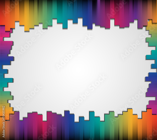 Abstract straight lines with blank board background