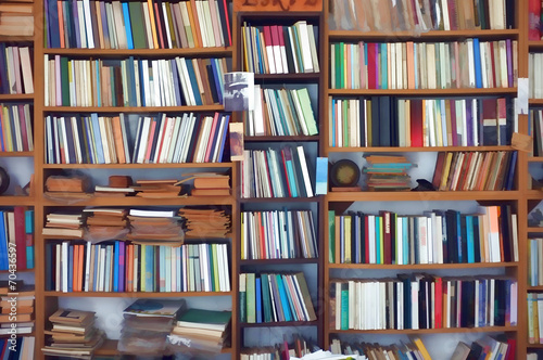 Digitally created bookcase