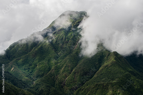 Mountain and cloudy