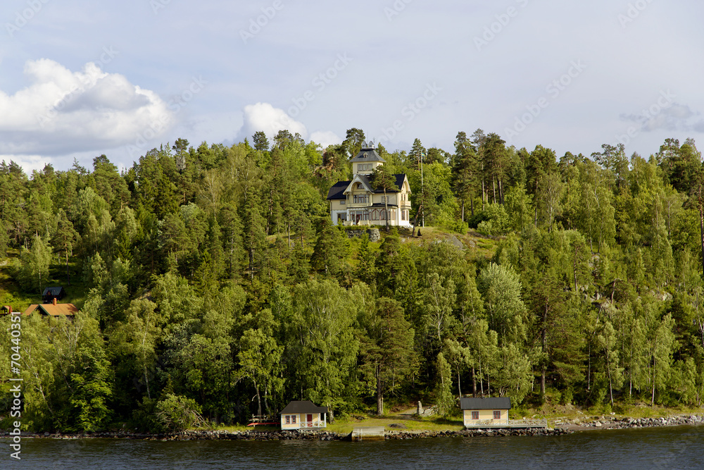 Landscape on Stockholm archipelago in Baltic sea