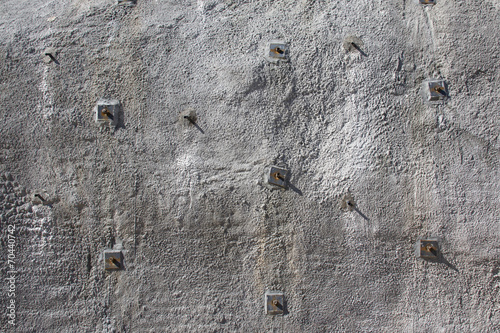 Shotcrete wall, wall of sprayed concrete