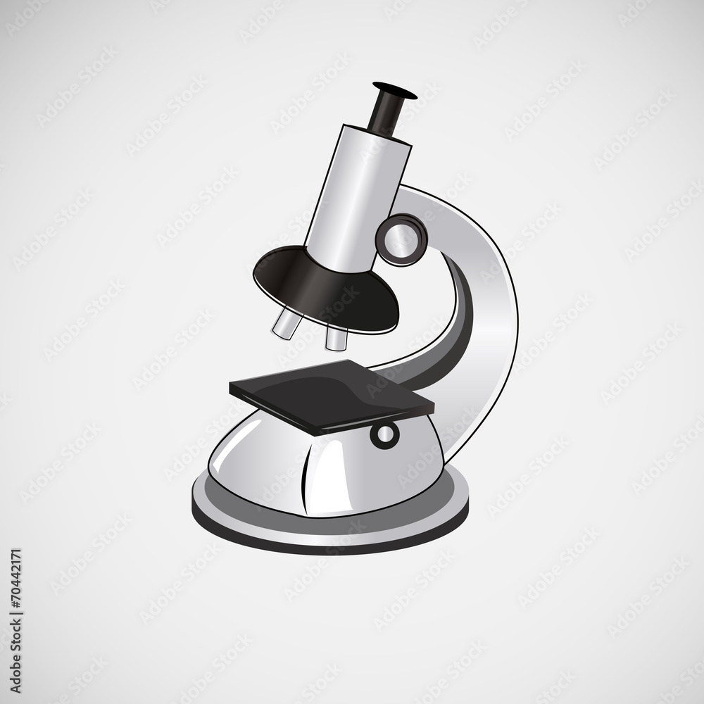 Isolated vector microscope on a light background Isolated vector microscope on a light background
