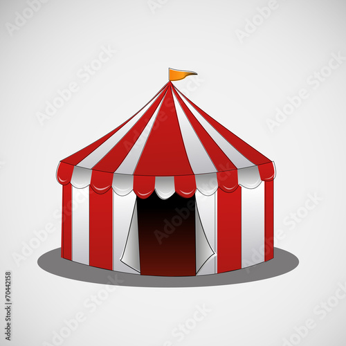 Vector circus tent on a bright background