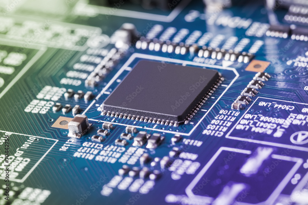 Electronic circuit board close up. Electronic circuit board close up.