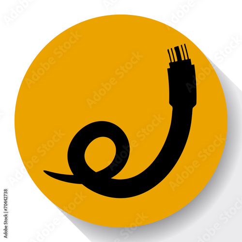 Vector optic cable icon.