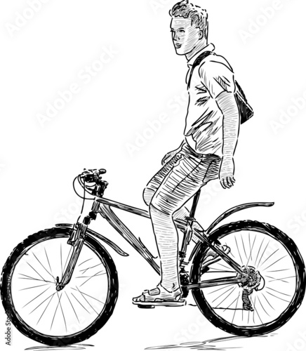young man on the bike