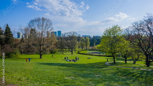 People relaxing in High Park Toronto