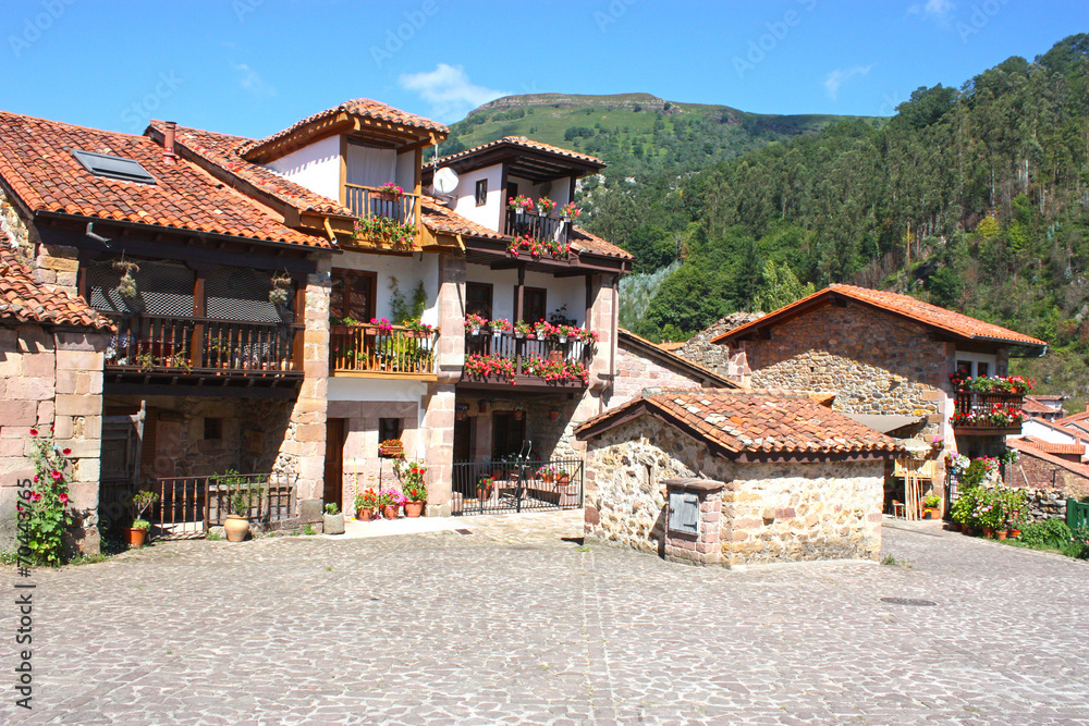 Typical old village Cantabria, Spain